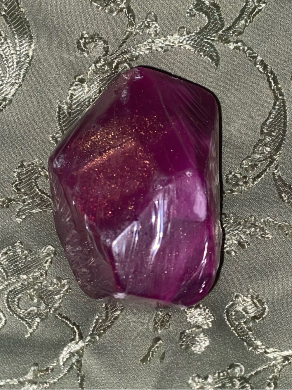 Amethyst Gemstone Soap Handmade to Look like Precious Stone - Picture 2 of 3